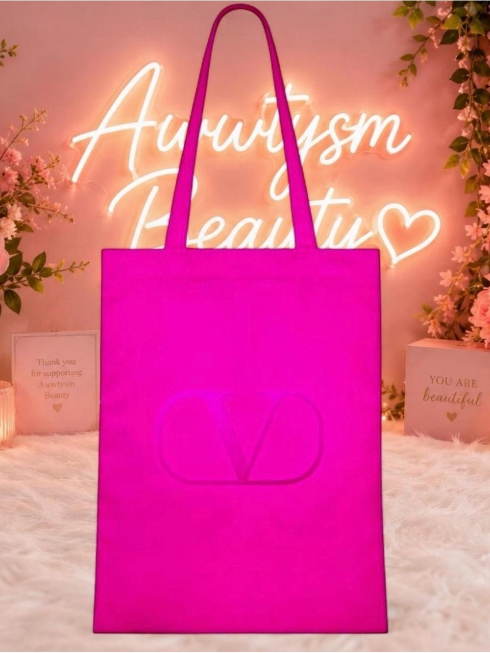 NIB- Valentino Pink & Purple Tote Bag